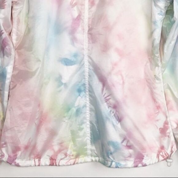 FILA Women’s Pastel Rainbow Bird Print Windbreaker Jacket Size Small - Picture 6 of 9